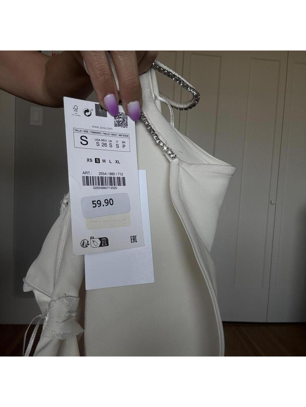 Zara White Midi Dress - Picture 7 of 8